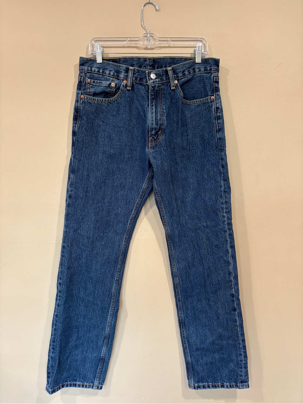Levi's 505 Jeans Men’s 33x32 Blue Denim Cotton Regular Fit Straight Leg